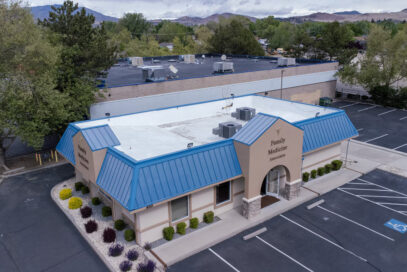 Family medicine clinic with blue roof